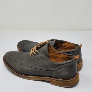 Pajar Canada grey textured faux leather lace up casual/dress shoes Size 7.5-8